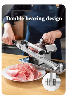 

SUSWEETLIFE Mutton slicing machine cutting mutton coiler household cutting beef fat beef commercial manual slicer meat cutter
