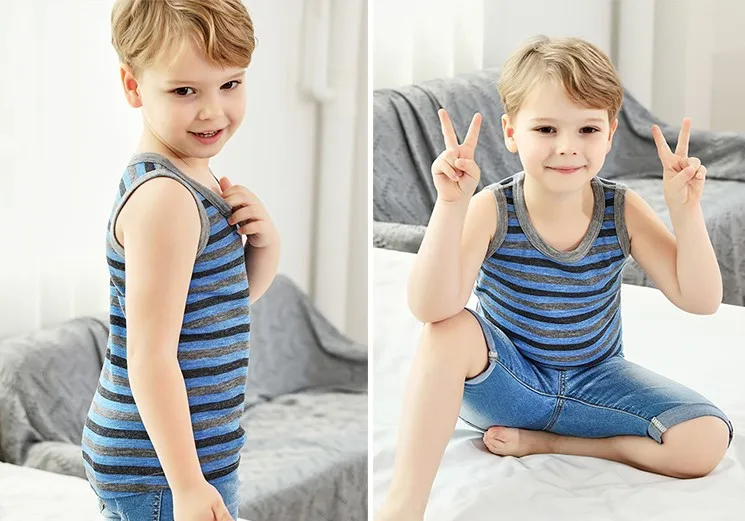 Kid's Merino Wool Tank Top for Girls Boys 100% Merino Wool Vest 160G Sports T Shirt Toddlers Breathable Anti-Odor Size 3-12T