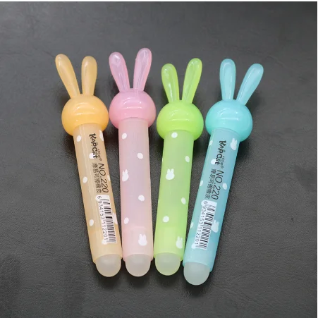

4Pcs school erasable neutral eraser set, special eraser with cute rabbit-shaped pattern, school and office student stationery