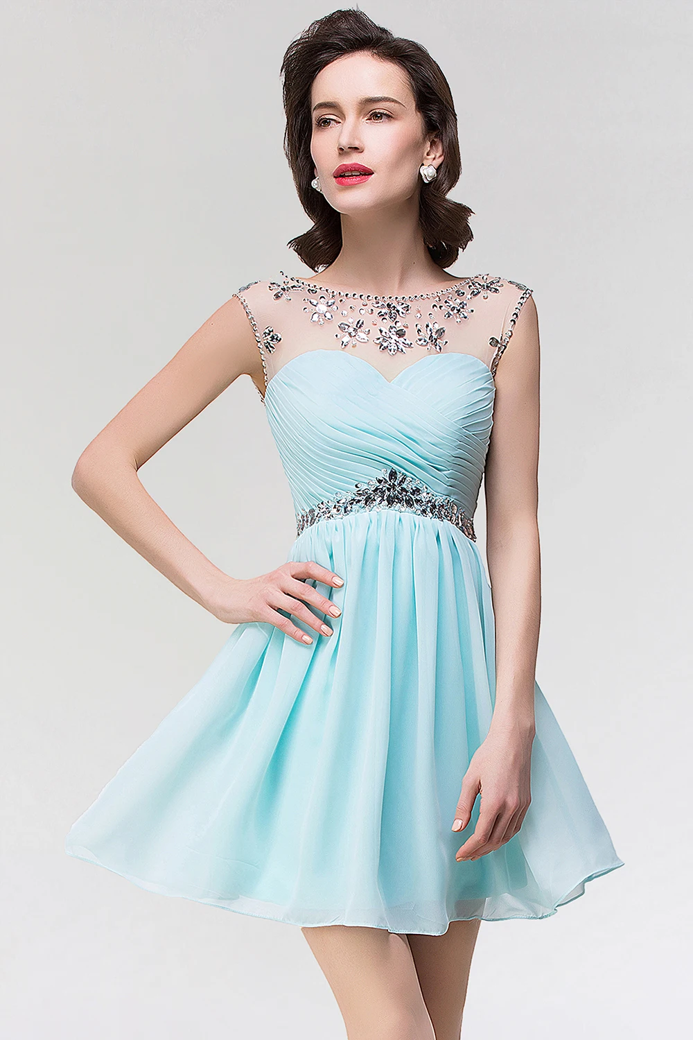 Vestido De Formatura,, Новые поступления, Элегантные короткие платья для выпускного вечера, Платья Vestidos de fiesta, вечернее платье - Цвет: Mint
