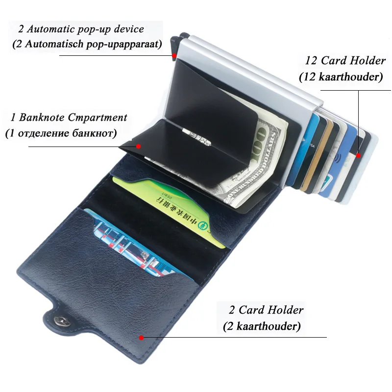 Allet, тонкий кошелек carteras, высокое качество, Rfid кошелек, мужская сумка для денег, мини кошелек, мужской алюминиевый кошелек для карт, кошелек Малый клатч, кожа W
