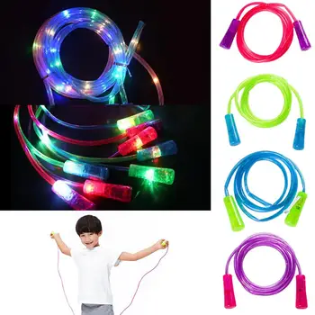 

LED Flashing Skipping Ropes Kids Children Jump Rope Speed Cardio Gym Aerobic Exercise Fitness Sports Jump Rope Fit Workout