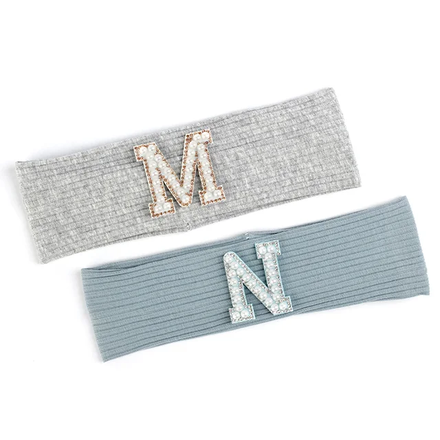 Geebro의 패션 진주 글자 늑골이 있는 머리띠: 아기와 어린이를 위한 편안하고 세련된 머리 장식