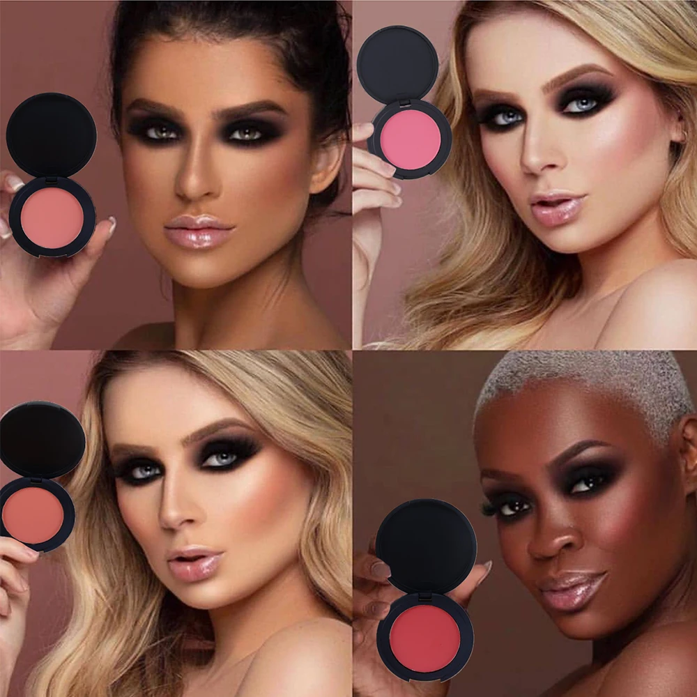 10 Colors Mineral Blusher Palette Blush Makeup Natural Blush Baked Cheek Face Blusher Texture Baked Blush Face Base