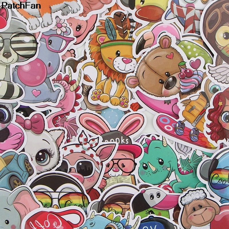12 компл. Patchfan 41 шт. животный мир для DIY скрапбукинга альбом багаж ноутбук телефон ноутбук трафарет Водонепроницаемая наклейка A2633