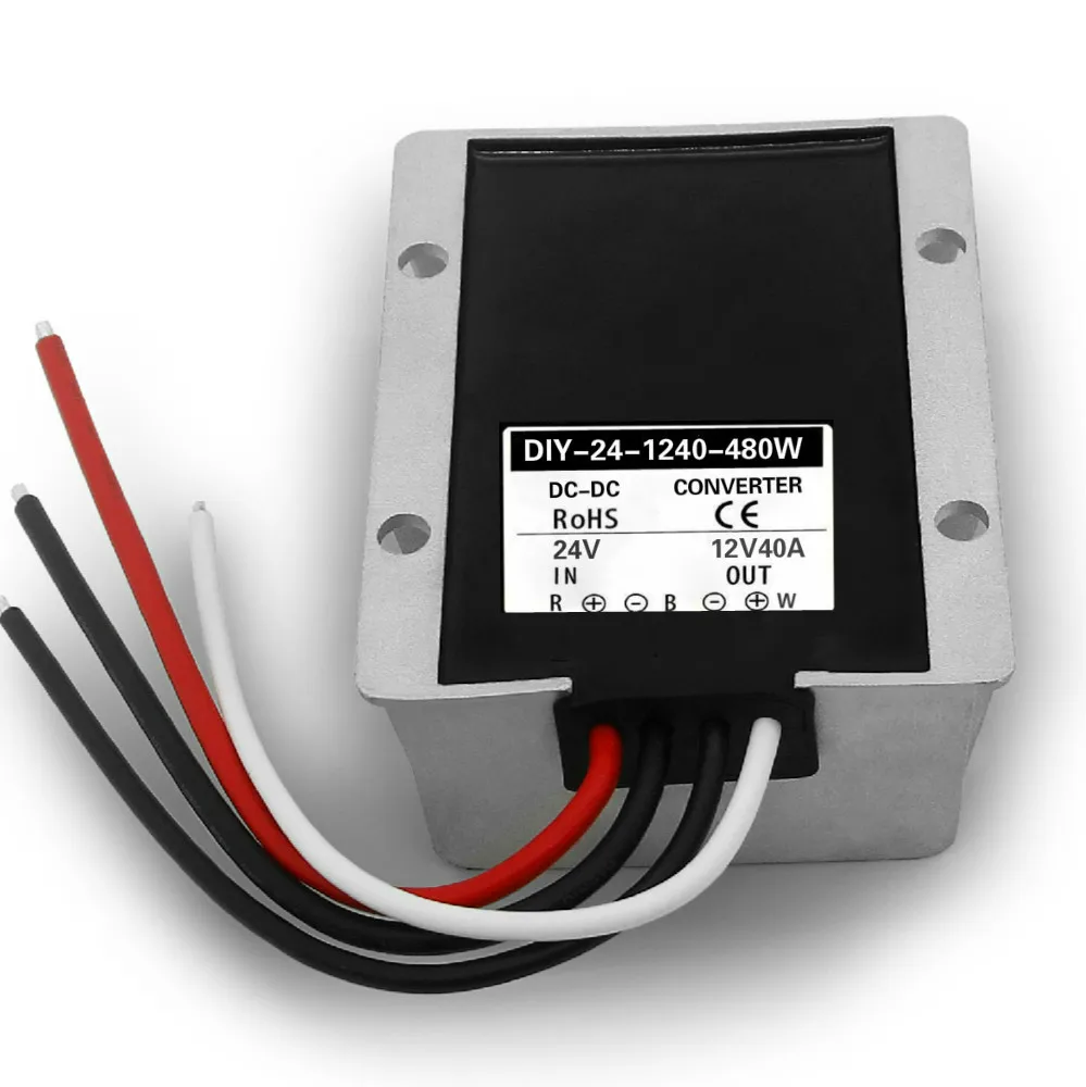 Valefod DC to DC High Efficiency Voltage Converter 24V to 12V 40A 480W Buck Converter DIY Power Supply Step Down Transformer Valefod DC to DC High Efficiency Voltage Converter 24V to 12V 40A 480W Buck Converter DIY Power Supply Step Down Transformer