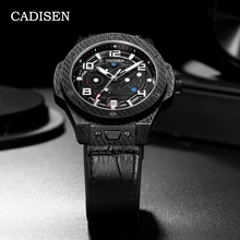 

CADISEN DESIGN Automatic Watch For Men Mechanical Wristwatches 2021 Top Brand Luxury NH35 Sapphire Glass Leather Business Clock