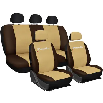 

COPRISEDILI FIAT PANDA IN ECOPELLE CON POSTERIORE INTERO BEIGE / MARRONE