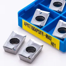 10 pçs apkt 1604 PDFR MA3 h01thread torneamento ferramenta torno cnc carboneto de inserção apkt 1604 lâmina liga dura alta qualidade