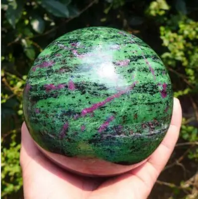 Pretty Natural Polished Morganite Epidote &amp Ruby Crystal Sphere Ball | Дом и сад
