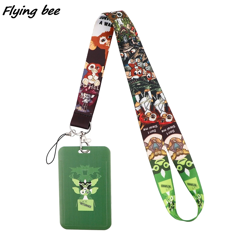 

Flyingbee X1854 Movie Character Green Monster Cartoon Card Holder ID Holder Bus Card Holder Staff Card DIY Lariat Lanyard