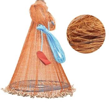 

New American Hand Cast Net with Flying Disc High Strength Fly Cast Fishing Network 300/360/420/480/540/600cm Throw Net X450