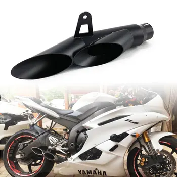 

51mm black right Motorcycle Aluminium alloy Dual Outlet Exhaust Muffler Tail Pipe For YAMAHA R1 R6 R15 FZ1 TM09