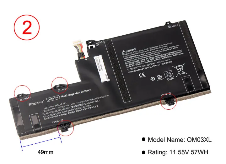 KingSener OM03XL ноутбук Батарея для hp Elitebook x360 1030 G2 серии HSTNN-IB7O HSTNN-IB70 HSN-I04C 863167-171 863167-1B1