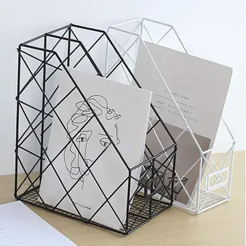 

1/2/4 Layers Iron Grid File Book Storage Shelf Organizer Holder Desktop Organizer File Holder Durable File Storage Rack For File
