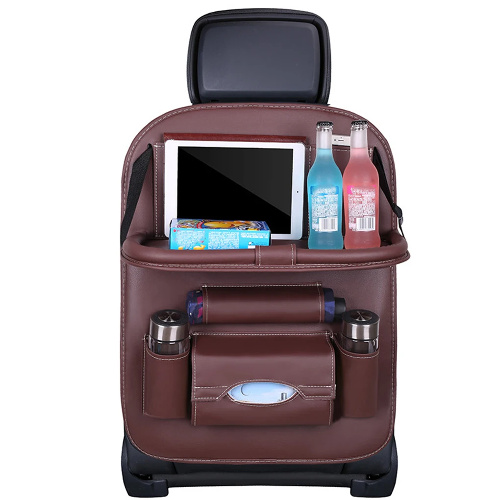 Органайзер на заднем сиденье автомобиля стул телефон планшет держатель для питьевой бутылочки карман сумка для хранения - Название цвета: NO.1