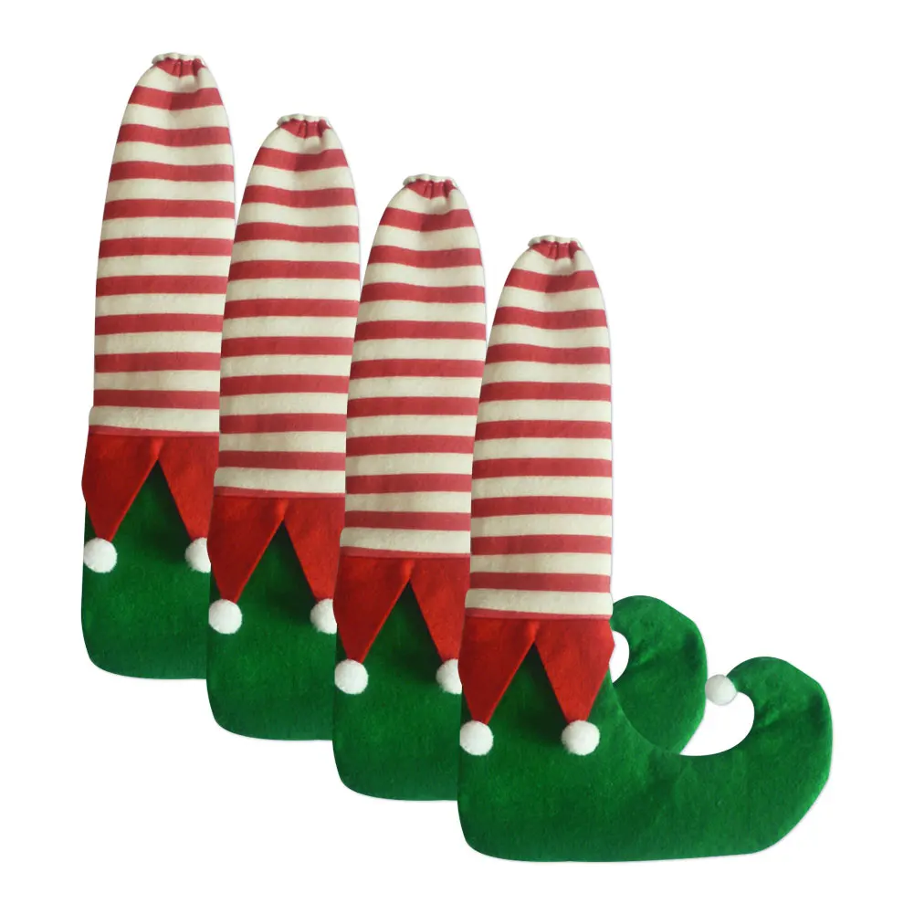 4PCS Christmas Chair Table Leg Foot Socks Prevent Scraping Decorations Gift