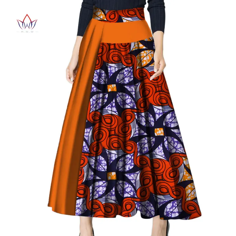 Летняя женская длинная юбка макси для женщин африканская Дашики для женщин Bazin riche robe longue femme размера плюс натуральная юбка wy3546 - Цвет: 19