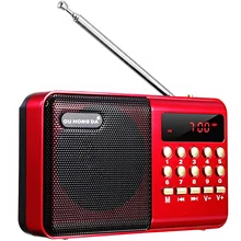 Kk11 mini rádio portátil handheld digital fm usb tf mp3 player alto-falante rádio fm recarregável para os idosos
