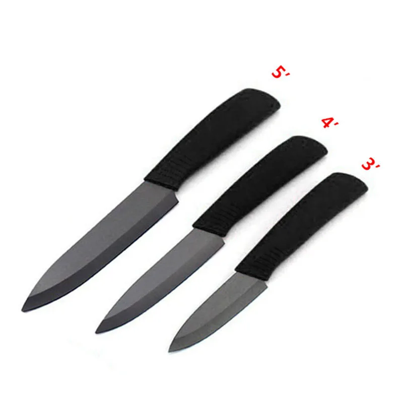 Findking 3 pcs Ceramic Knife Kitchen 4 5 inch Knives Utility Slicing Fruit Vegetable Zirconia Black Blade sharp Chef | Дом и сад