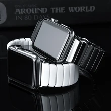 Керамический ремешок для apple watch 44 мм 40 мм iwatch 42 мм 38 мм браслет из нержавеющей стали с бабочкой и пряжкой apple watch 5 4 3 2