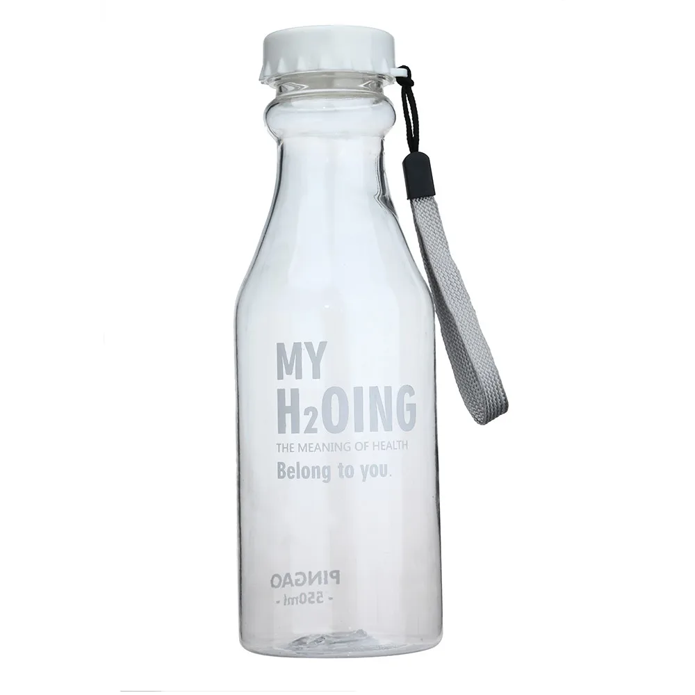 Новинка 1 шт небьющаяся уличная спортивная туристическая бутылка для воды портативная герметичная велосипедная походная бутылка для воды 550 мл - Цвет: White