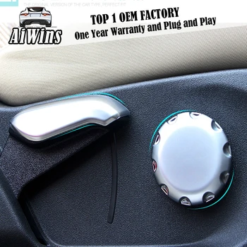 

4PCS ABS Chrome Car front Seat Adjustment Button Switch Cover Trim for Ford Edge 2015 2016 car styling seat button switch covers
