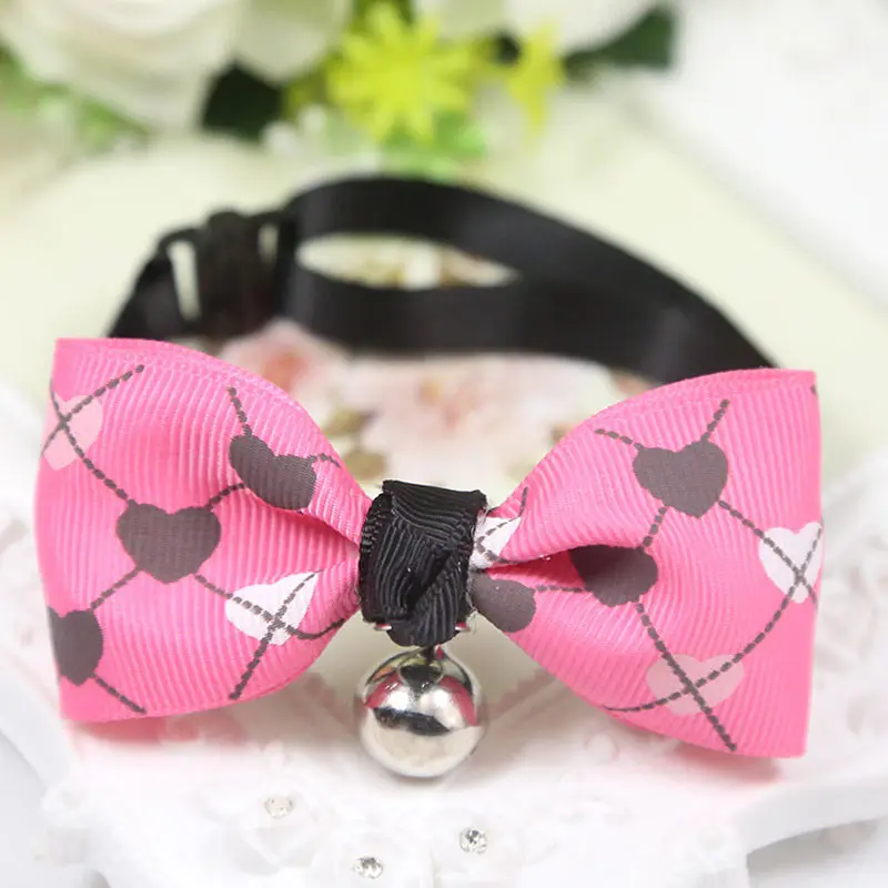 

Cat Dog Collar Tie With Bell Adjustable Necktie Puppy Kitten Bowtie Pet Supplies LB88
