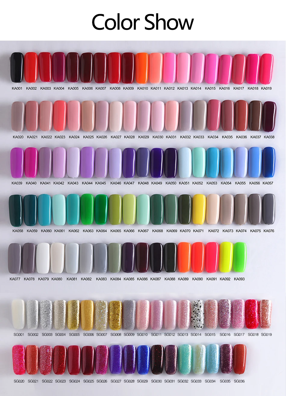 Rubber Base Coat and Top Gel Varnish Paint Black White Red Shiny Colors 7.5ml Soak Off Long Lasting Nail Color Gel