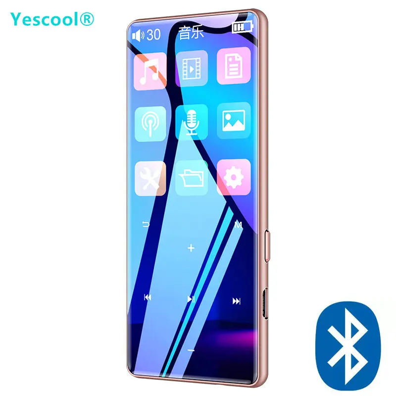 Pink with Bluetooth Yescool X10 MP3 Walkman MP4 Автомобильный видео плеер 16 Гб сенсорный экран Bluetooth радио fm воспроизводитель диктофон картинка электронная книга ридер - Цвет: Pink with Bluetooth