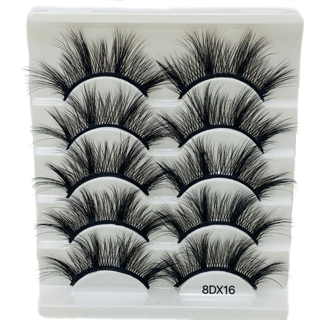Pairs Thick 8D Faux Mink False Eyelashes Dramatic Wispies Fluffy Natural Long Handmade Eyelash Extension Lashes Makeup Tools