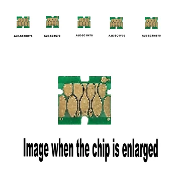 

10pack SC1BK70 SC1C70 SC1M70 SC1Y70 SC1MB70 for Epson Wide-format ink cartridge disposable chip SC-T5050 T5050MS T5250 T5250D