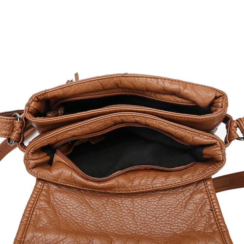 Мягкая вымытая роскошная женская сумка-мессенджер из искусственной кожи, Маленькая женская сумка через плечо, Женская милая сумочка, 5 цветов