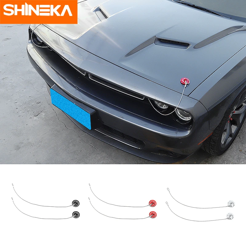 Shineka Car Engine Lock For Dodge Challenger Car Engine Hood Latch Lock Catch Decoration Cover