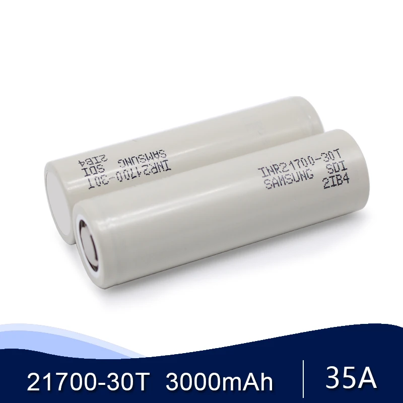 1 шт. для samsung INR21700-30T 30T 21700 3000mah 35A 3,7 V аккумуляторная батарея с плоским верхом PK NCR21700A