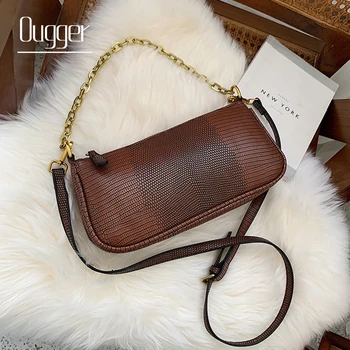 

Ougger Stone Pattern PU Leather Handbag For Women Fashion Retro Shoulder Bag Female Small Elegant Totes Lady Luxury Handbag