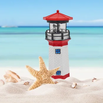 

Durable Lighthouse Shape Solar LED Light Practical Multi-functional Classic Garden Fence Yard Outdoor Decor Beacon Lamp