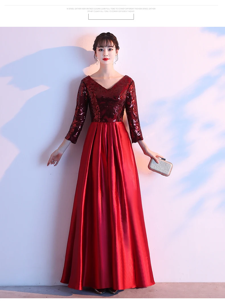 wine long formal dress