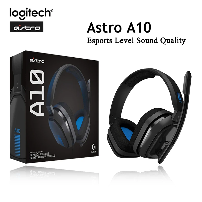 New Logitech Astro A10 Wired Headset Esports Headphoes 7 1 Virtual Surround Sound With Mic Gaming Earphone For Ps4 And Pc Csgo Headphone Headset Aliexpress