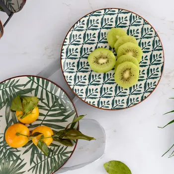 

Nordic fruit salad dish tableware small fresh household ceramic dinner plate steak western tray YHJ022502