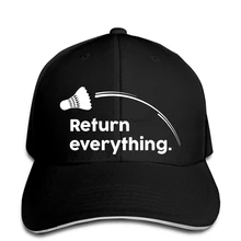 Брендовая мужская бейсбольная кепка, удобная мужская бейсбольная кепка Return Everything Badmintoner, Бейсболка унисекс, Кепка snapback, остроконечная