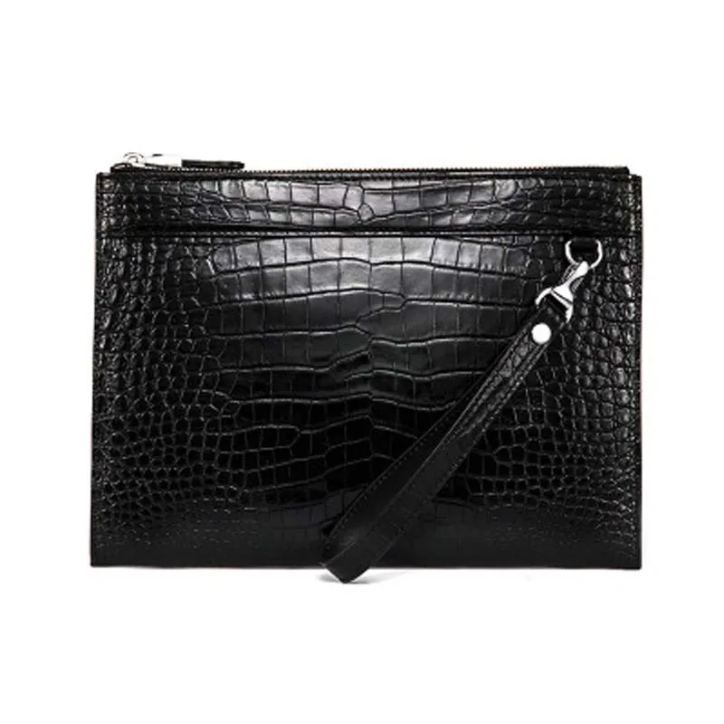 

yuee male Hand bag crocodile bag men envelope bag large capacity men wallet business crocodile multi-function men clutch bag