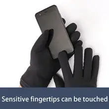 Мужские модные подлинные зимние кожаные перчатки ветронепроницаемая Водонепроницаемая теплая с сенсорным экраном наружные альпинистские перчатки для кемпинга