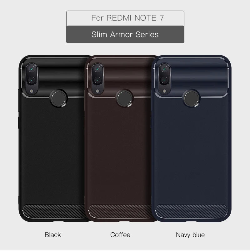 

Carbon fiber texture Business design Case For Xiaomi Redmi Note 7 6 Pro 6A 6 Shockproof Case Phone Case For Xiaomi Mi 9 A2 Lite