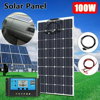 

100W Flexible Solar Panel Kit for Home Solar Power System for Camping Car 12V 18V 24V Flexible Solar Powered Panels Kits
