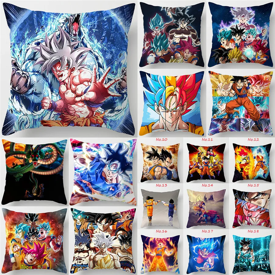 1 шт. наволочка с принтом Dragon Ball Z Super Saiyan Bureau Oreiller Fronha Federa Funda De Almohada декоративная