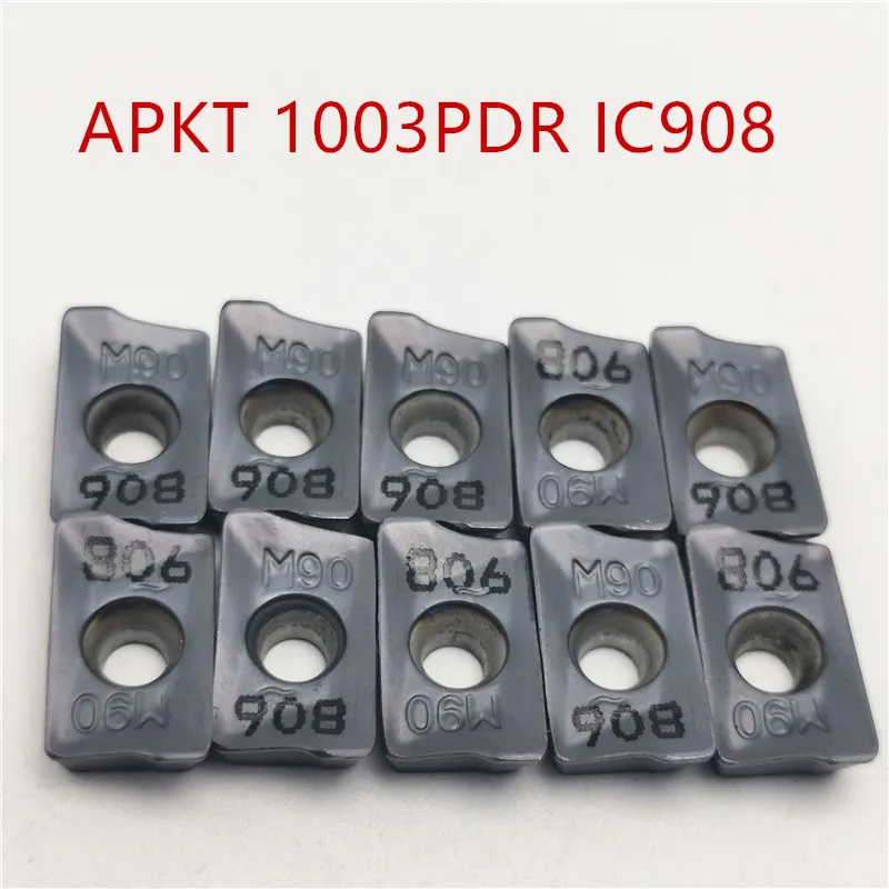 HM90 APKT 1003PDR IC908 токарные инструменты карбидная вставка APKT1003 токарный резак инструмент CVD+ PVD токарная пластина фрезерный инструмент