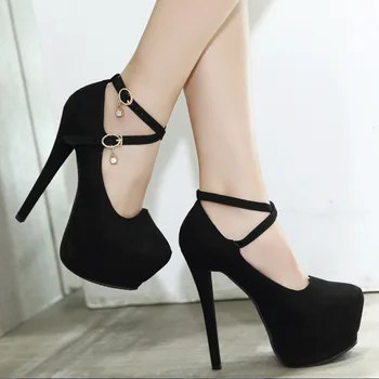 

2019 new 15CM super high heel women's shoes European and American style stiletto sexy nightclub stage Catwalk high heels