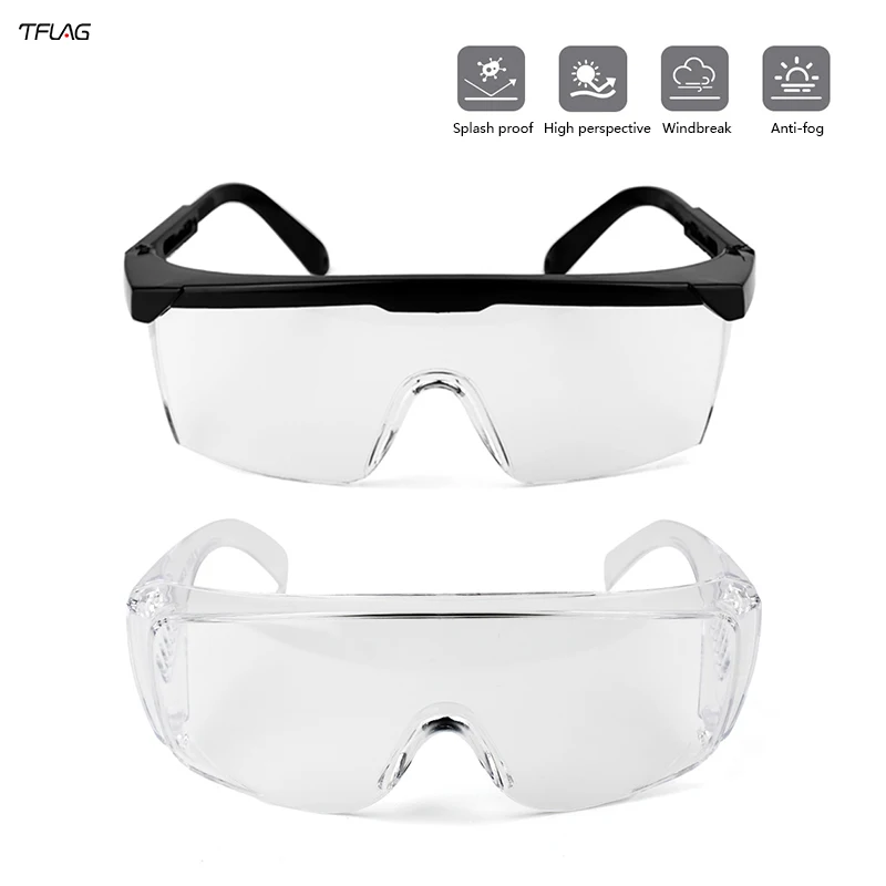 

In Stock Protective Glasses Anti-fog Anti-saliva Splash Dust Sand Bacteria Eye Transparent Protective Glasses Goggles