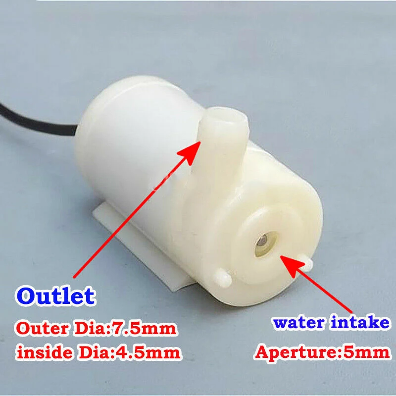 DC 3V-6V Micro Mute Submersible Pump Small Mini Water DIY Fish Tank Fountain Pond Aquarium | Дом и сад